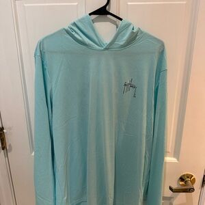 Guy Harvey - Men's Marlin Stencil Long Sleeve Performance Hoodie
